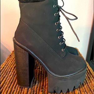 Super high combat boot